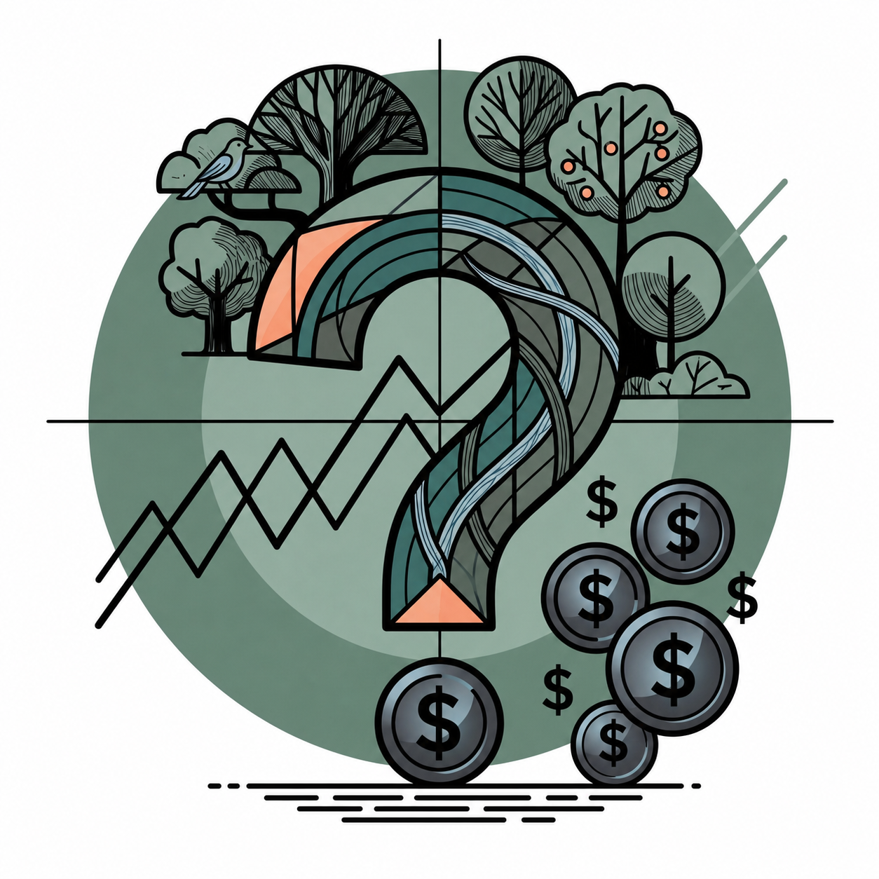 Illustration of tree care pricing and profit in US dollars