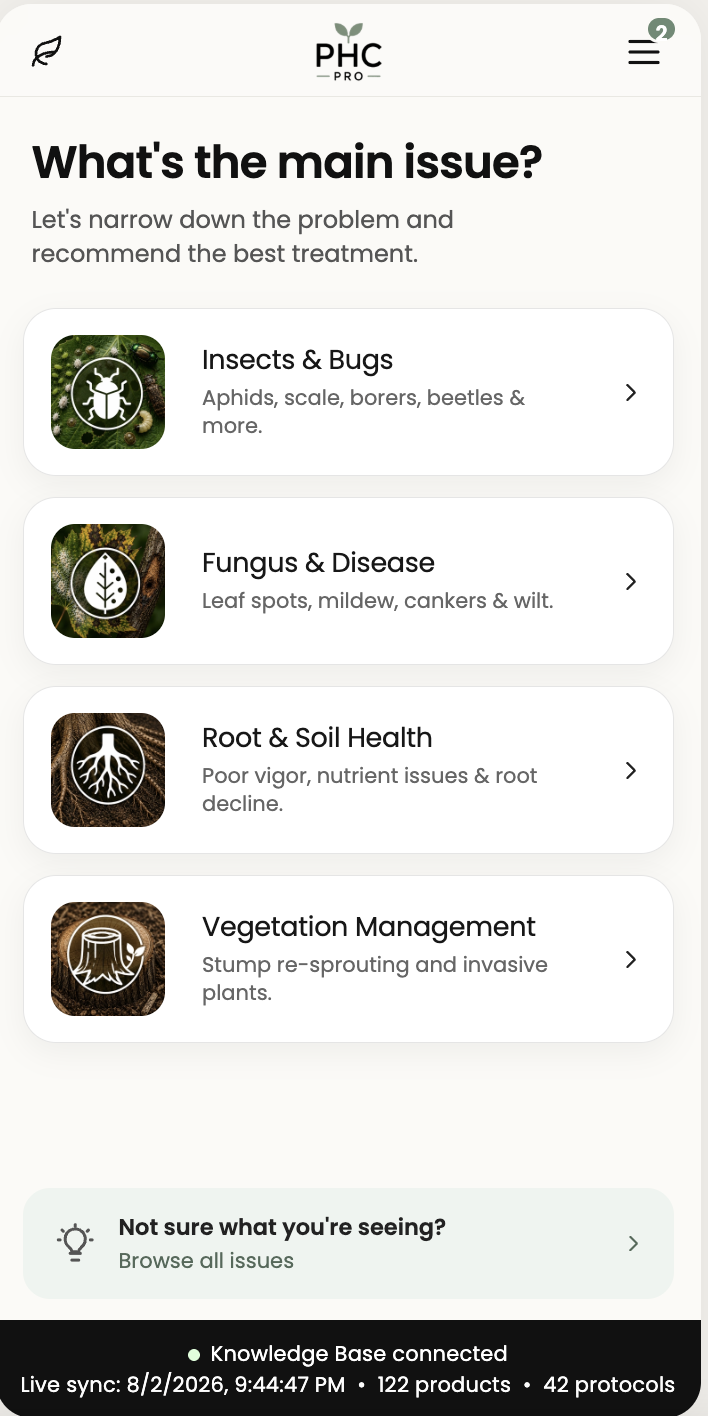 PHC Pro guided diagnosis